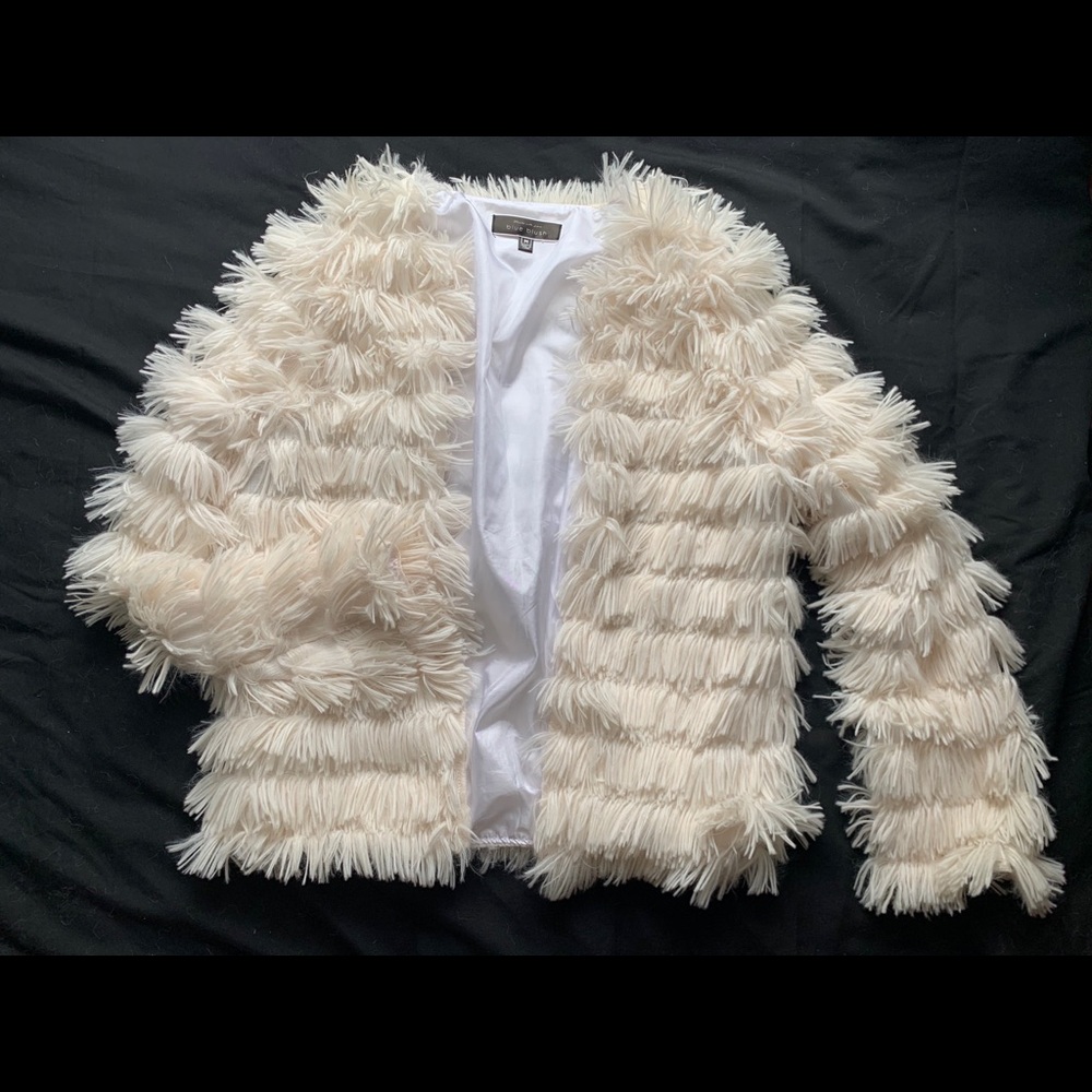 Blue Blush Fluffy Coat